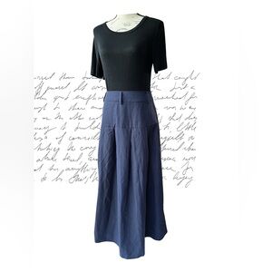 Navy A-Line Maxi Skirt - Women